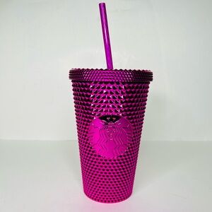 Starbucks 2022 Fall/Winter Holiday Sangria (pink) metallic studded tumble 16oz